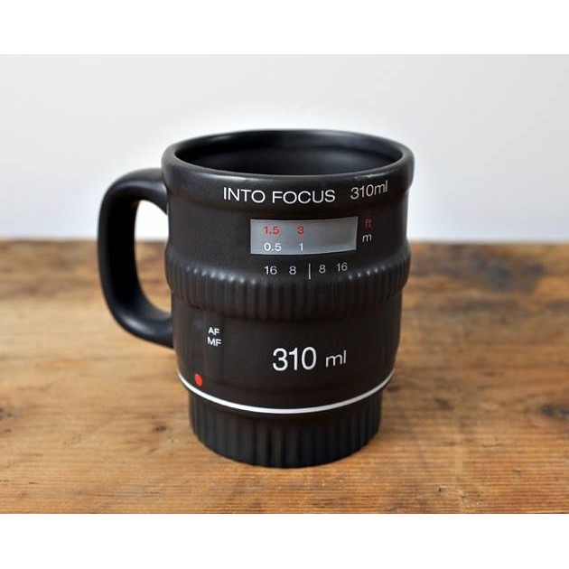 แก้วเลนส์กล้องแบบเซรามิก Lens Mug Into Focus