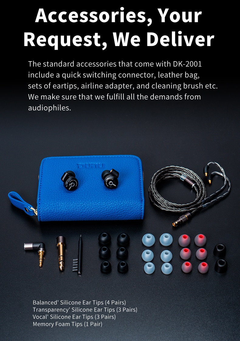 (สินค้ามีตำหนิ) DUNU DK-2001 หูฟัง 4 ไดรเวอร์ (3BA+1DD) รองรับ Hi-Res