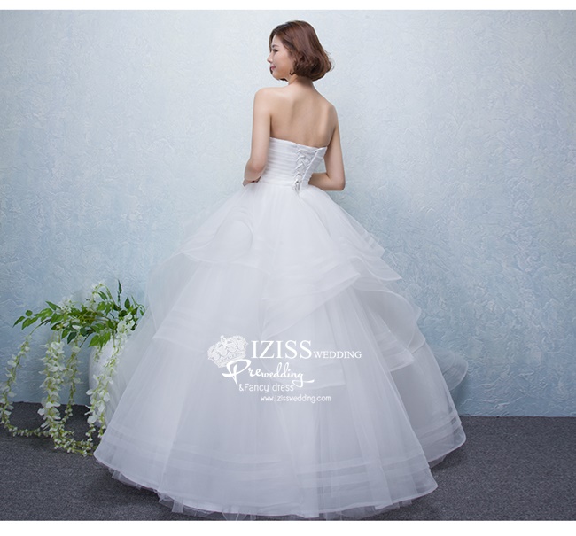 BR133 **พรีออเดอร์**ชุดแต่งงาน&ชุดเจ้าสาวแบบยาวสีขาวเกรดพรีเมี่ยม เปิดไหล่ มีแขน หรูหราน่ารัก สวยโดดเด่นไม่ซ้ำใคร