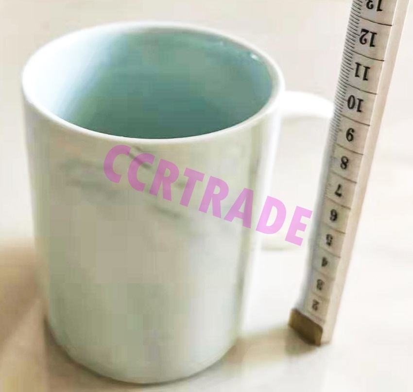 แก้วกระเบื้องมีหู ลายหินอ่อน 7.5x9 ซม.(งานหนา)