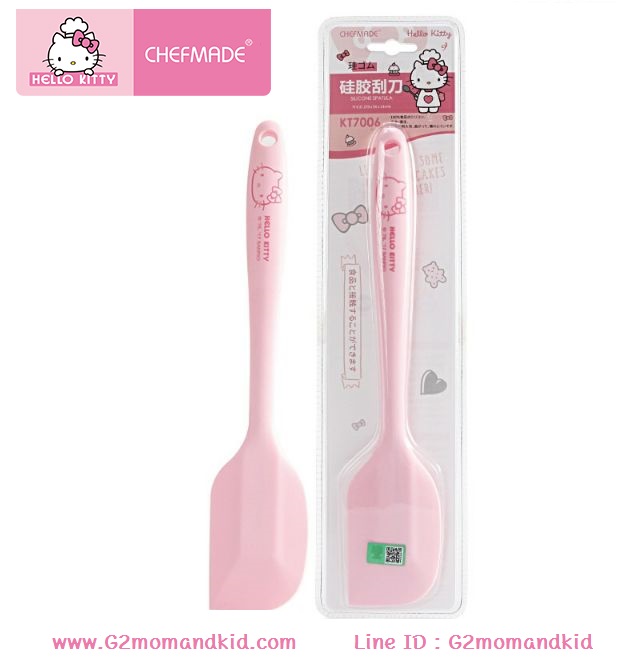 ++พร้อมส่ง++ พายซิลิโคนปาดชาม ปาดอ่าง คนส่วนผสม ลายคิตตี้ ยาว 27.8 ซม. แบรนด์ CHEFMADE สินค้าลิขสิทธิ์แท้