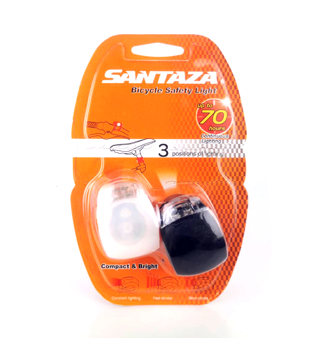 ไฟหน้าท้ายจักยานแบบซิลิโคน ยี่ห้อSANTAZA