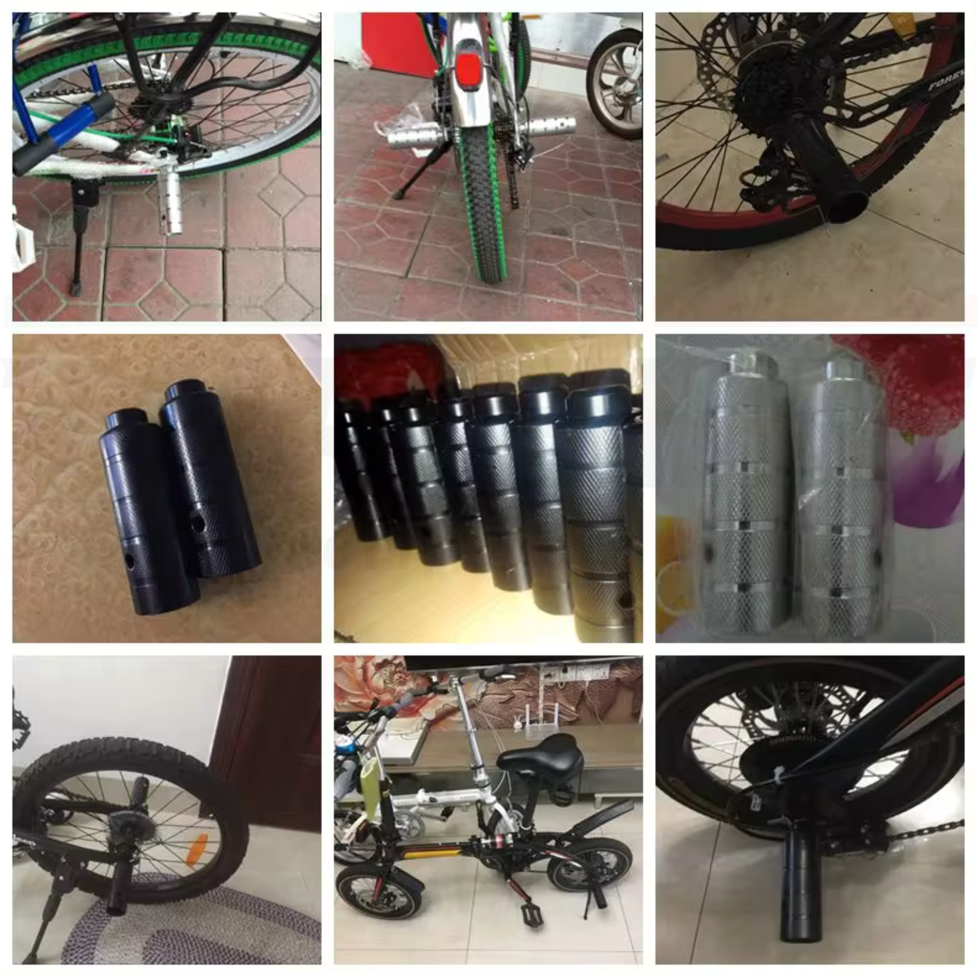 ที่วางเท้าจักรยานแบบอลูมิเนียม สำหรับแกน 15 ที่พักเท้า