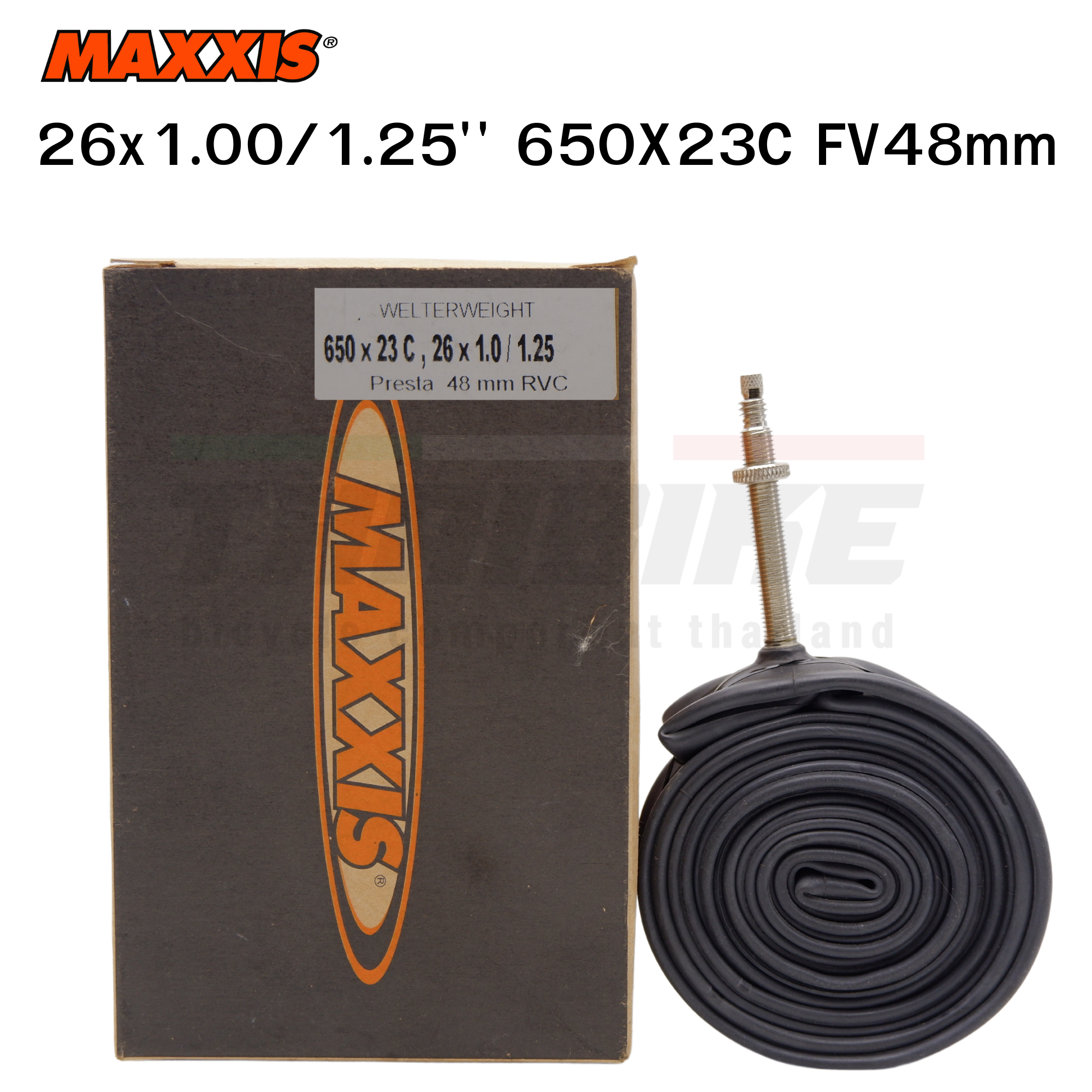 ยางในจักรยาน MAXXIS Welter Weight Presta Valve 26x1.00/1.25'' 650X23C 48mm