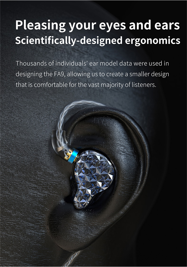 ขาย FiiO FA9 หูฟัง 6 ไดร์เวอร์ Knowles (6BA) 4-way Crossover ปรับแต่งเสียงได้ สาย monocrystalline ถัก8