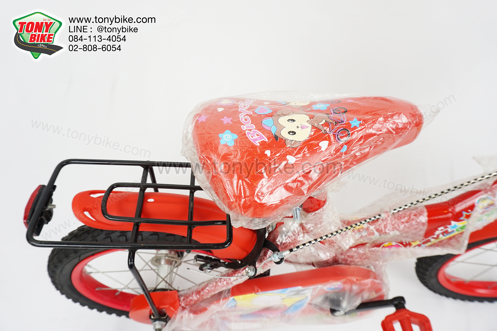 จักรยานเด็ก ล้อ 14 นิ้ว แฮนด์ตรง สีแดง