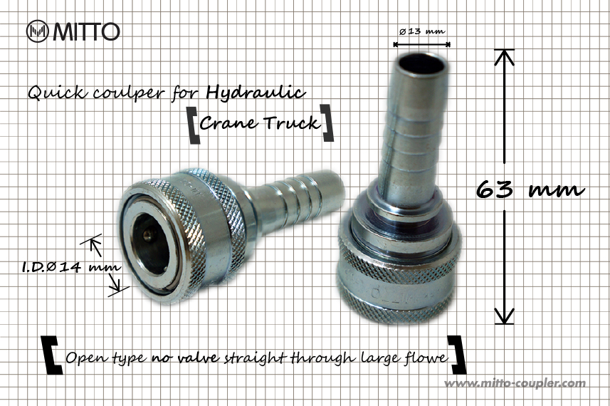 คอปเปอร์ ไฮดรอลิค สำหรับ (รถเครน) แบบ ไม่มี วาล์ว ใช้กับ สาย No. 08