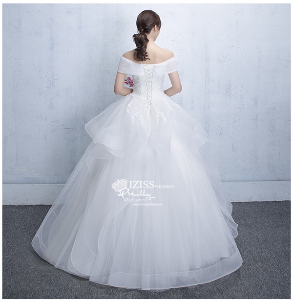 BR294 **พรีออเดอร์**ชุดแต่งงาน&ชุดเจ้าสาวแบบยาวสีขาวเกรดพรีเมี่ยม หรูหราน่ารัก สวยโดดเด่นไม่ซ้ำใคร