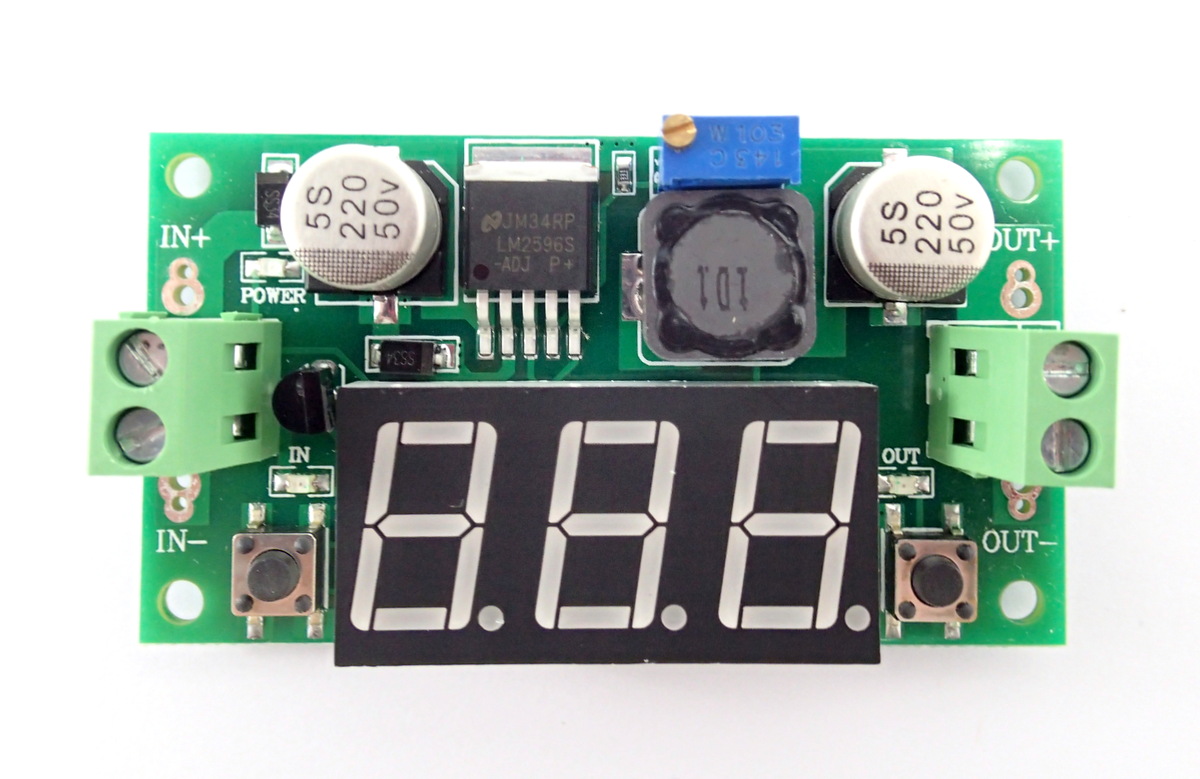 Step-Down LM2596S built-in Voltmeter [4-40V to 1.2-37V] 2A 20W
