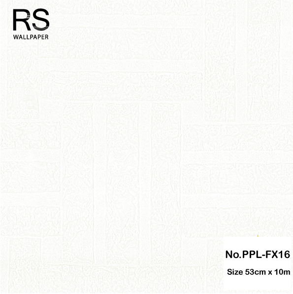 วอลเปเปอร์มีเทกเจอร์ สีขาวครีม No.PPL-FX16