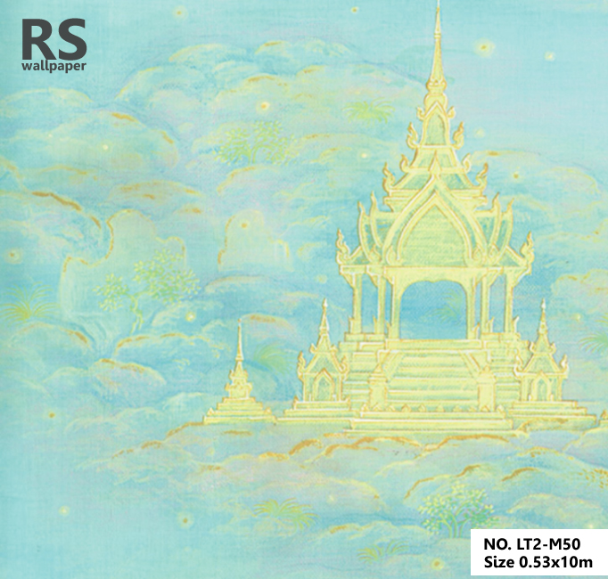 วอลเปเปอร์ลายไทย ห้องพระ No.LT2-M50