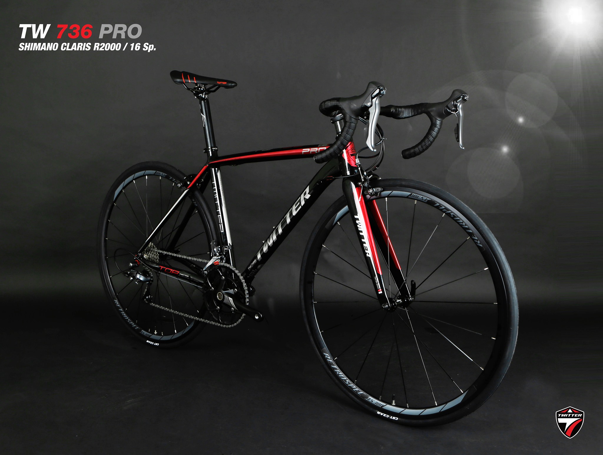 จักรยานเสือหมอบ TWITER รุ่น TW 736 PRO Top Aluminium ลบรอยเชื่อม ซ่อนสาย