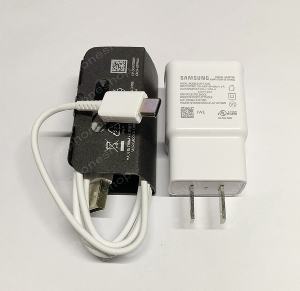 หัวชาร์ตแท้!! SAMSUNG S10,S10+ Fast Charging (หัวชาร์จ + สาย USB Type-C) สีขาว ส่งฟรี..