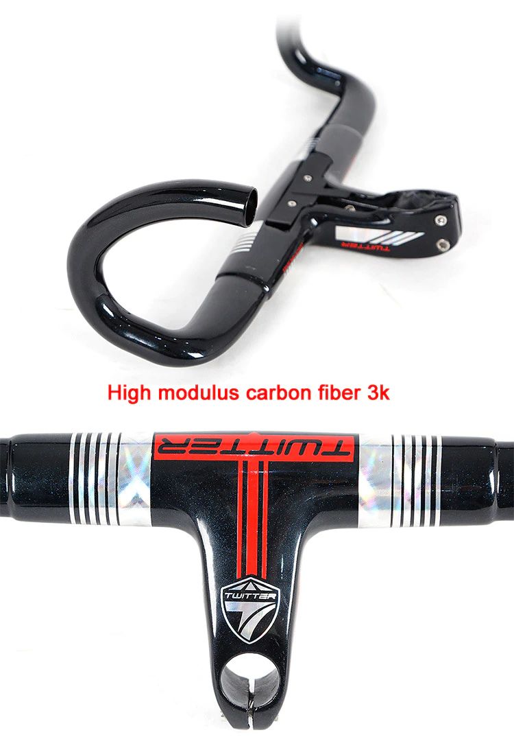 แฮนด์จักรยานเสือหมอบคาร์บอน TW ทวิสเตอร์ integrated Carbon Fiber อินทริเกตุ