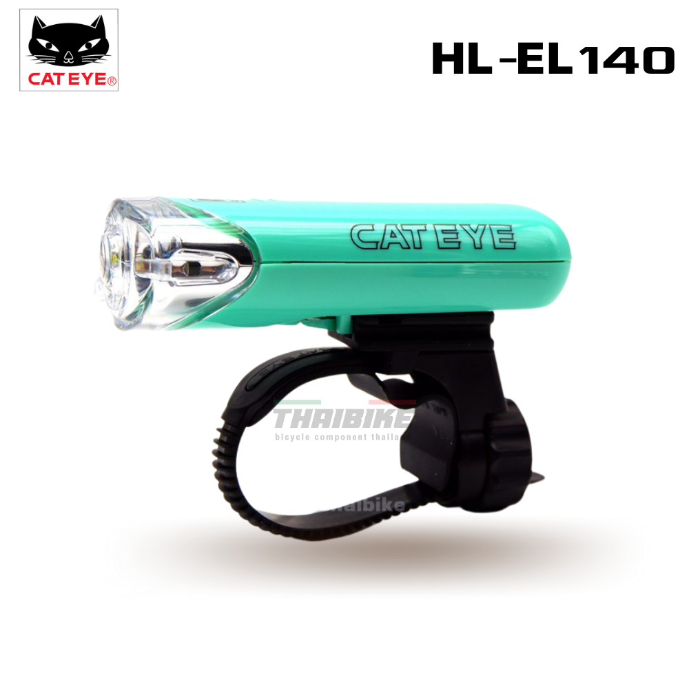 CATEYE ไฟหน้าจักรยานแคทอายรุ่น HL-EL140 (หลอดเดียว), สีเขียว BIANCHI