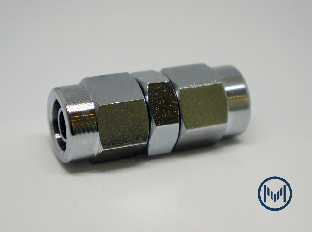 ข้อต่อลมแบบตรง น็อตล็อก สายPU 8x12 / 2 ด้าน