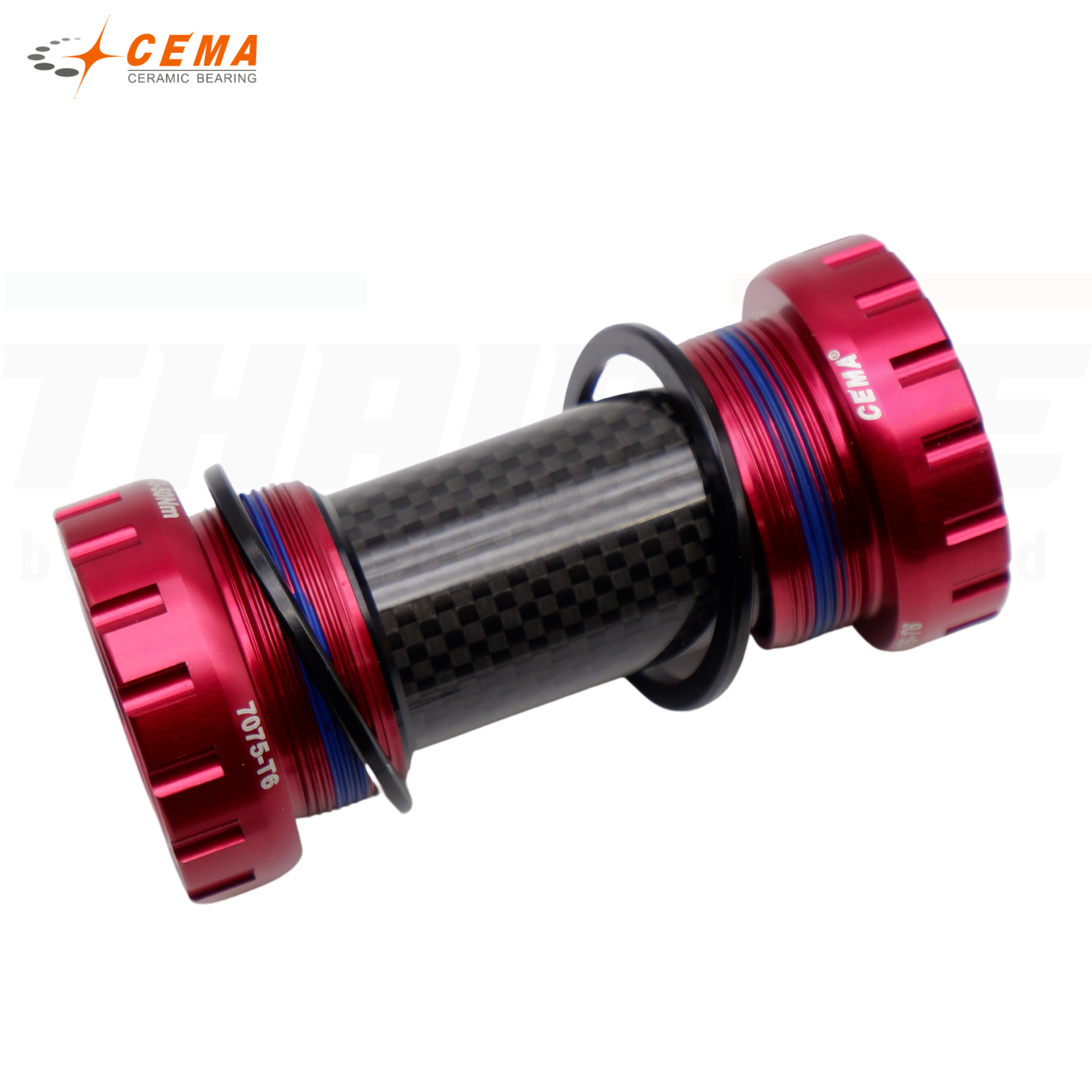 กะโหลกจักรยานแบบเกลียวแกนคาร์บอน CEMA CERAMIC BEARING SRC-BT-RR01PR สำหรับขาจาน SRAM