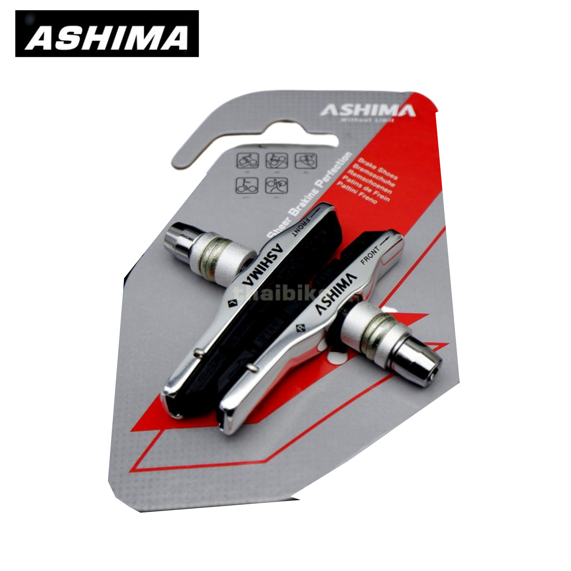 ยางเบรคจักรยานแบบวีเบรค ยี่ห้อ ASHIMA รุ่น AP445CV-P-S-AL