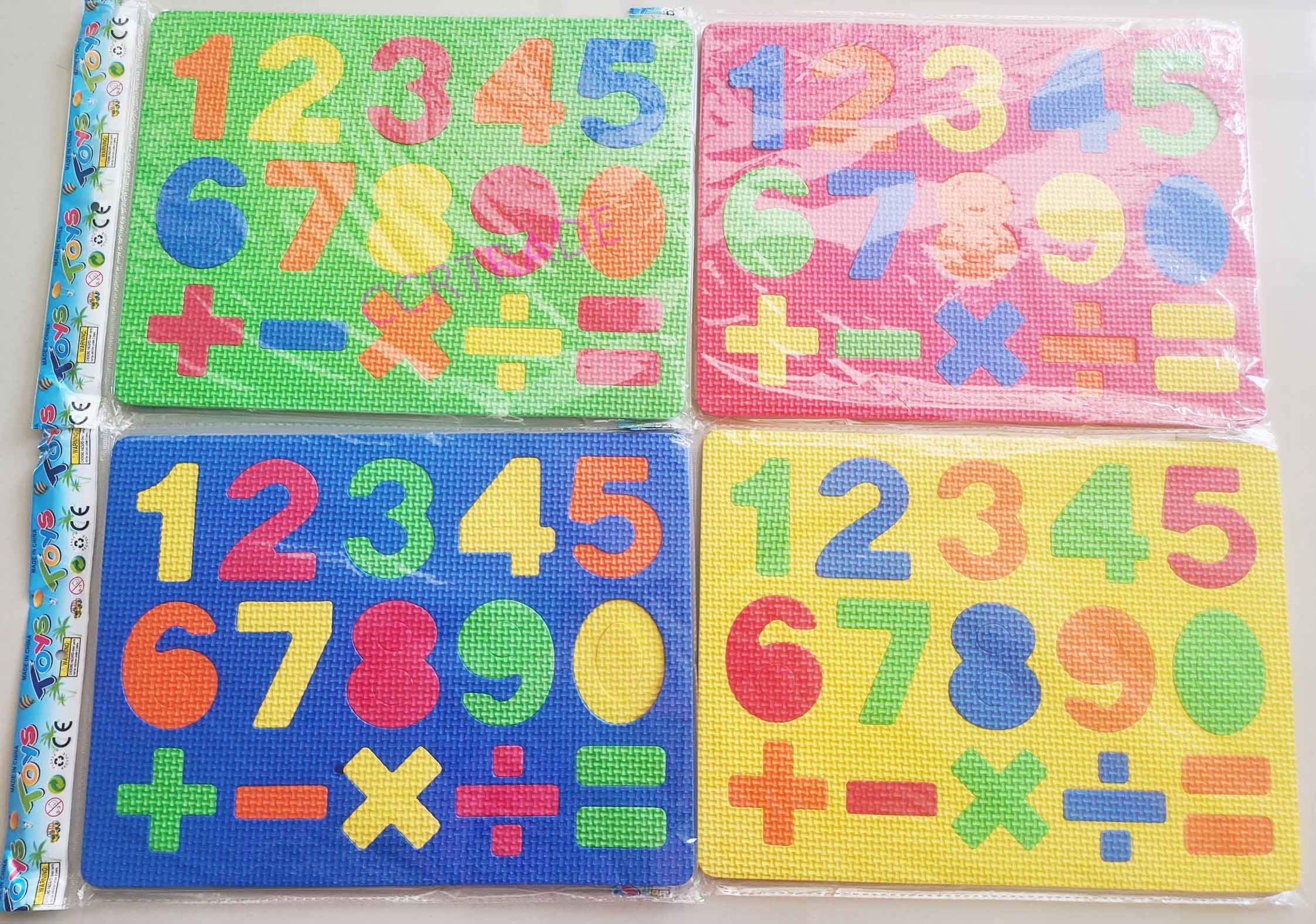 แผ่นโฟมตัวเลข+เรขาคณิต 24.5x33 ซม.