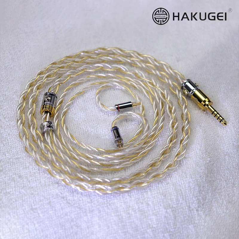 ขาย Hakugei Heimdallr สายอัพเกรดหูฟัง 6N silver ชุบทอง + 6N silver Litz