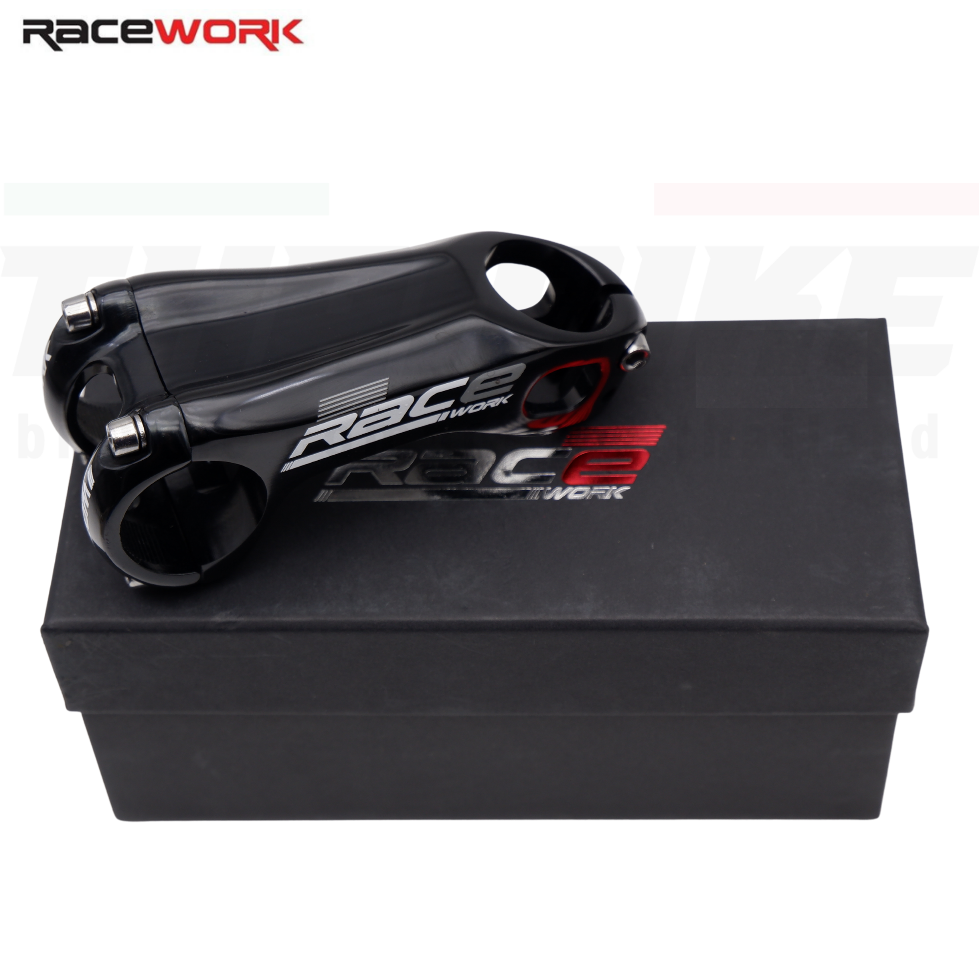 สเต็มอลูมิเนียมใส่จักรยาน เสือภูเขา เสือหมอบ ขนาด +-20 องศา RACEWORK 80 90 100mm