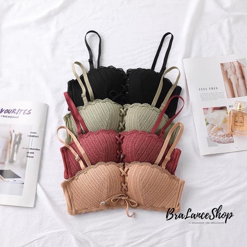 BLS✿F389 Setบรา+กกน. ชุดชั้นในแฟชั่น งานเกาะอกสไตล์ล๊อคกิ้งบรา