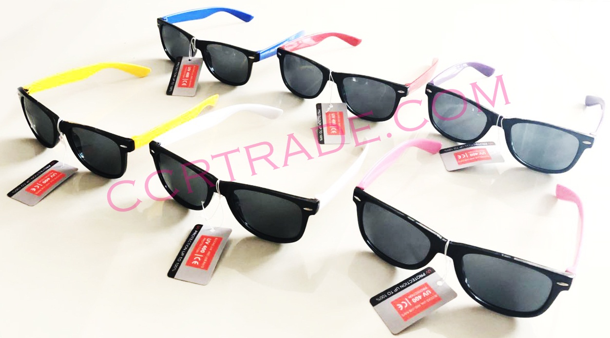 แว่นกันแดดทรง Rayban ขาสี กัน UV 100% (Free size)
