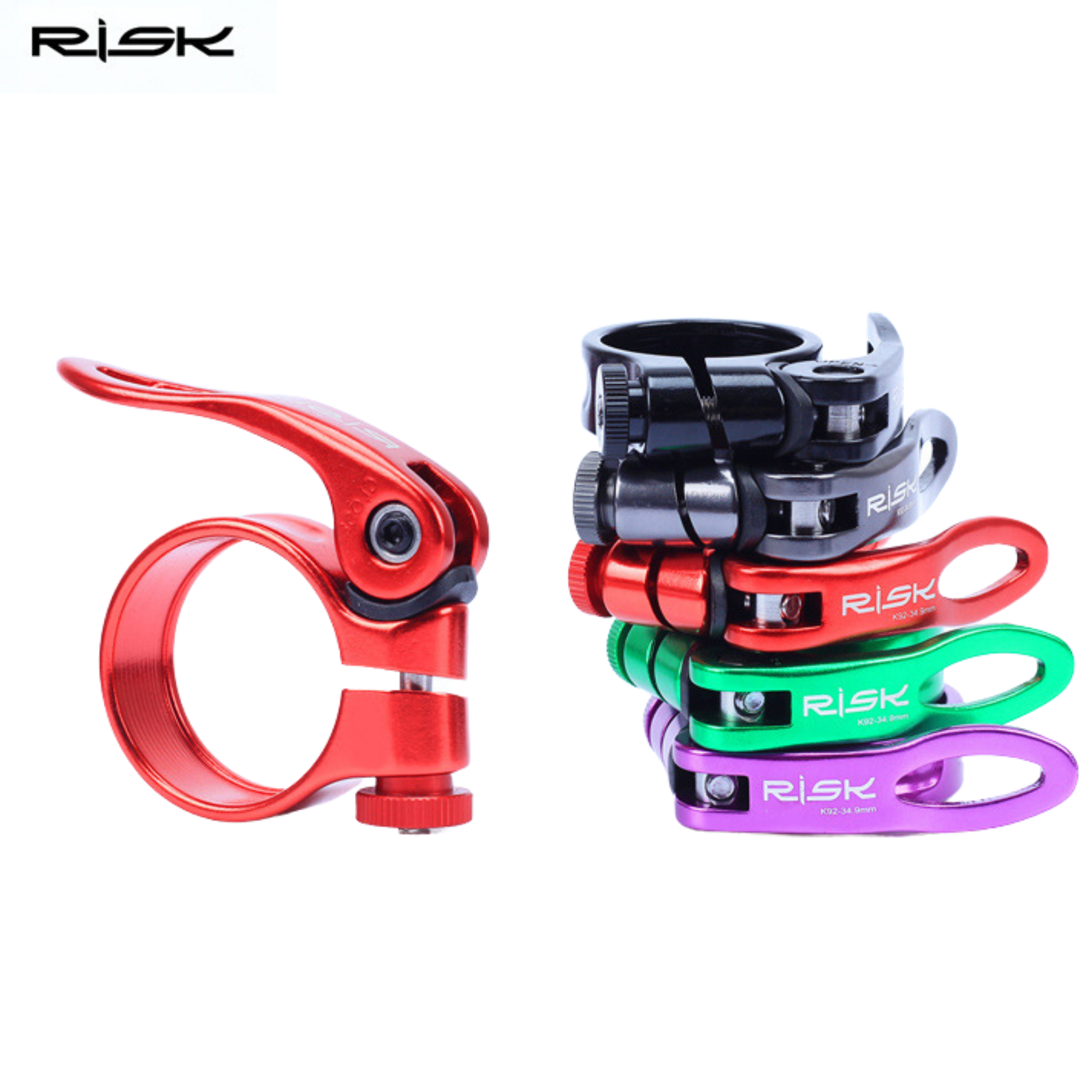 รัดหลักอานจักรยานแบบปลดเร็ว RISK ขนาด 31.8 สำหรับหลักอาน 27.2