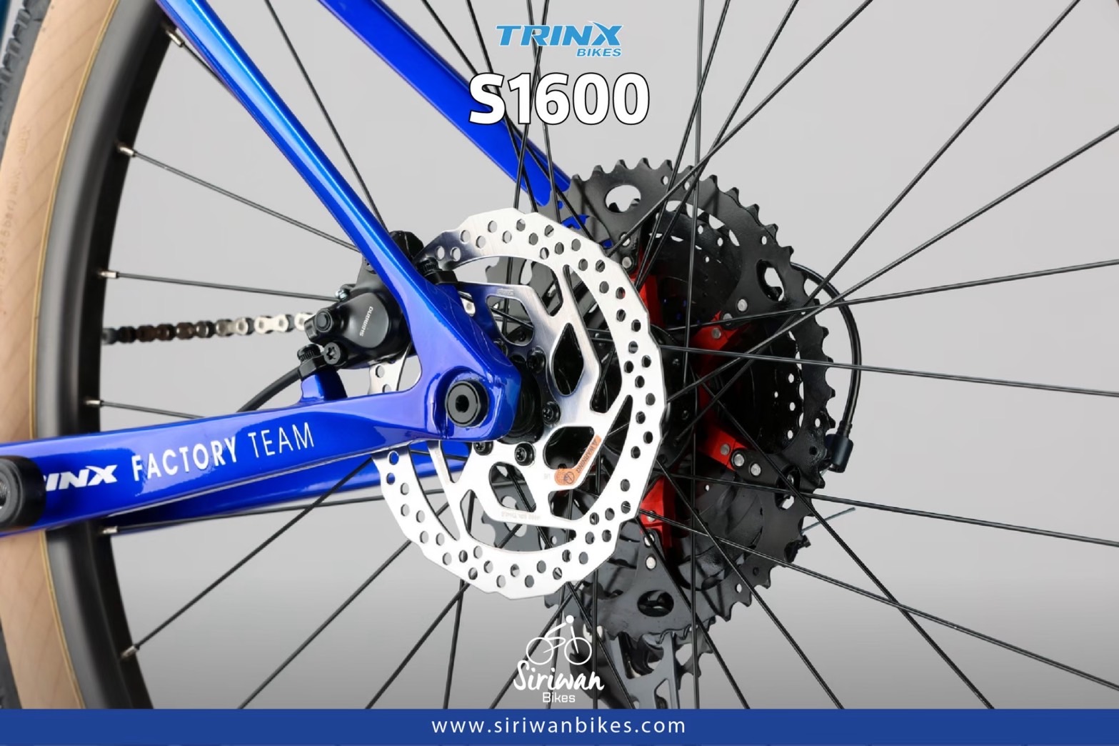 TrinX : S1600 Pro เสือภูเขาเฟรมคาร์บอน Shimano SLX 12 สปีด แกน 15/12Boost ดิสน้ำมัน Shimano