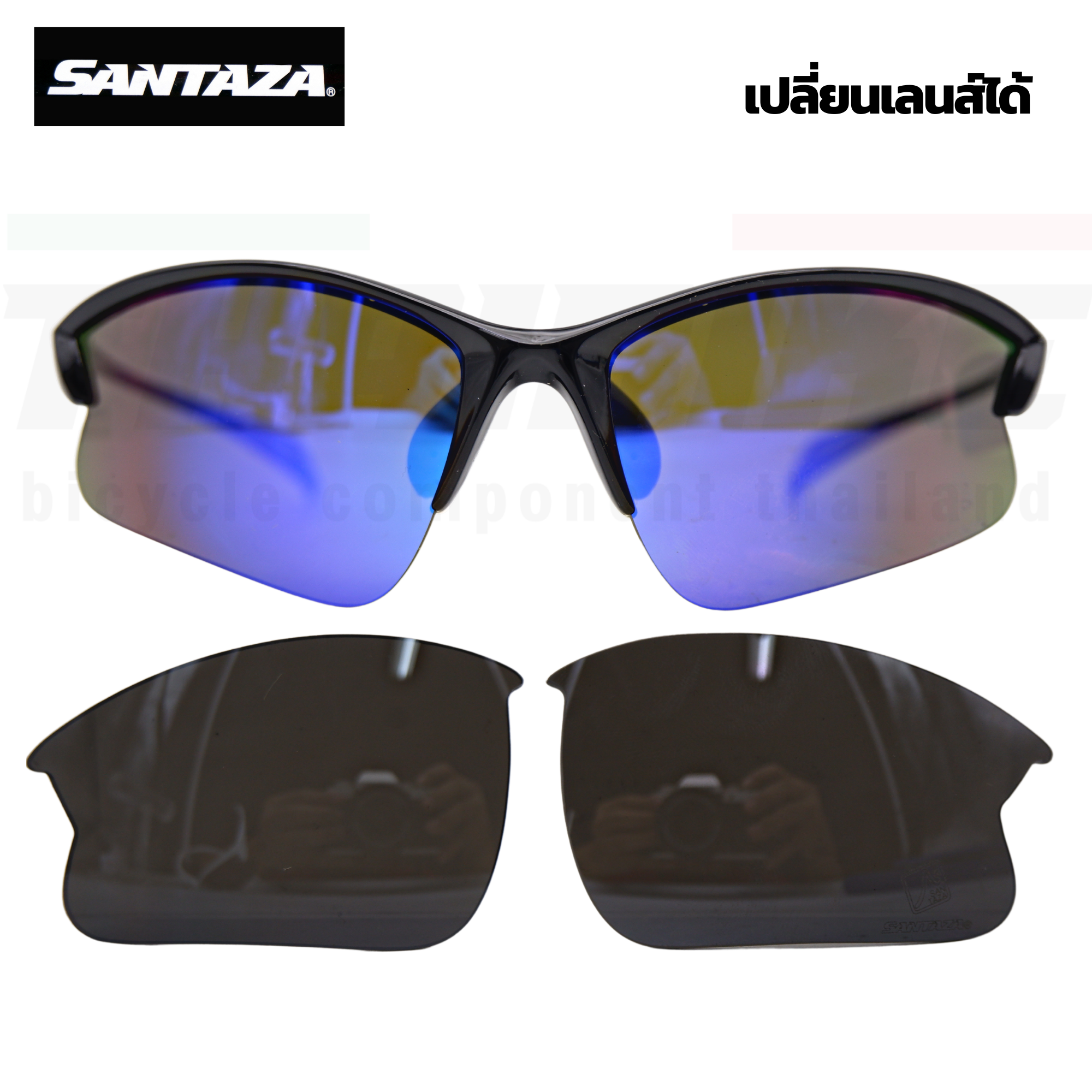 แว่นกันแดดปั่นจักรยาน SANTAZA แบบเปลี่ยนเลนส์ POLARIZE งานไต้หวัน