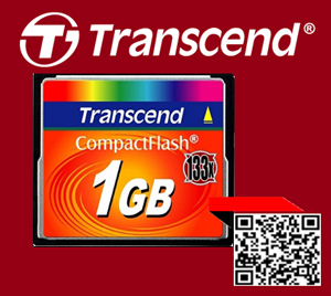 TransCend Compact Flash Card (CF) 1GB 133X