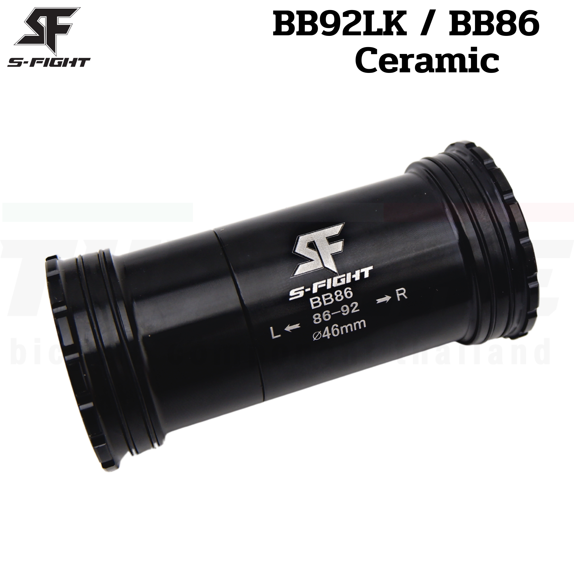 กะโหลกจักรยานอัดเกลียวกลาง S-fight รุ่น BB92LK / BB86 Ceramic Bearing 4124/4624