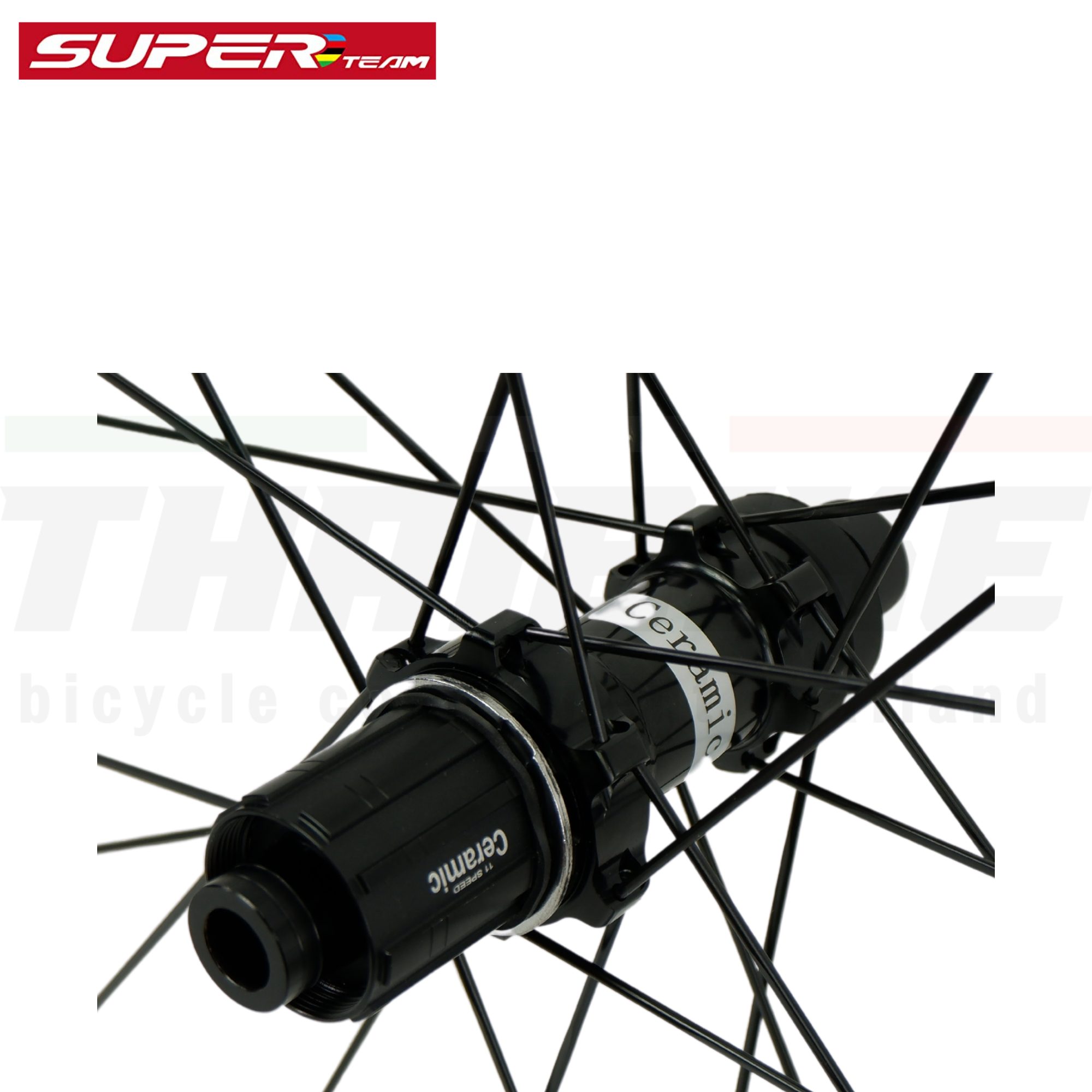 สีพิเศษ ดิสเบรค ล้อจักรยานเสือหมอบคาร์บอน SUPERTEAM CURVE PRO DISK ดิสก์เบรค ขอบ 50/50