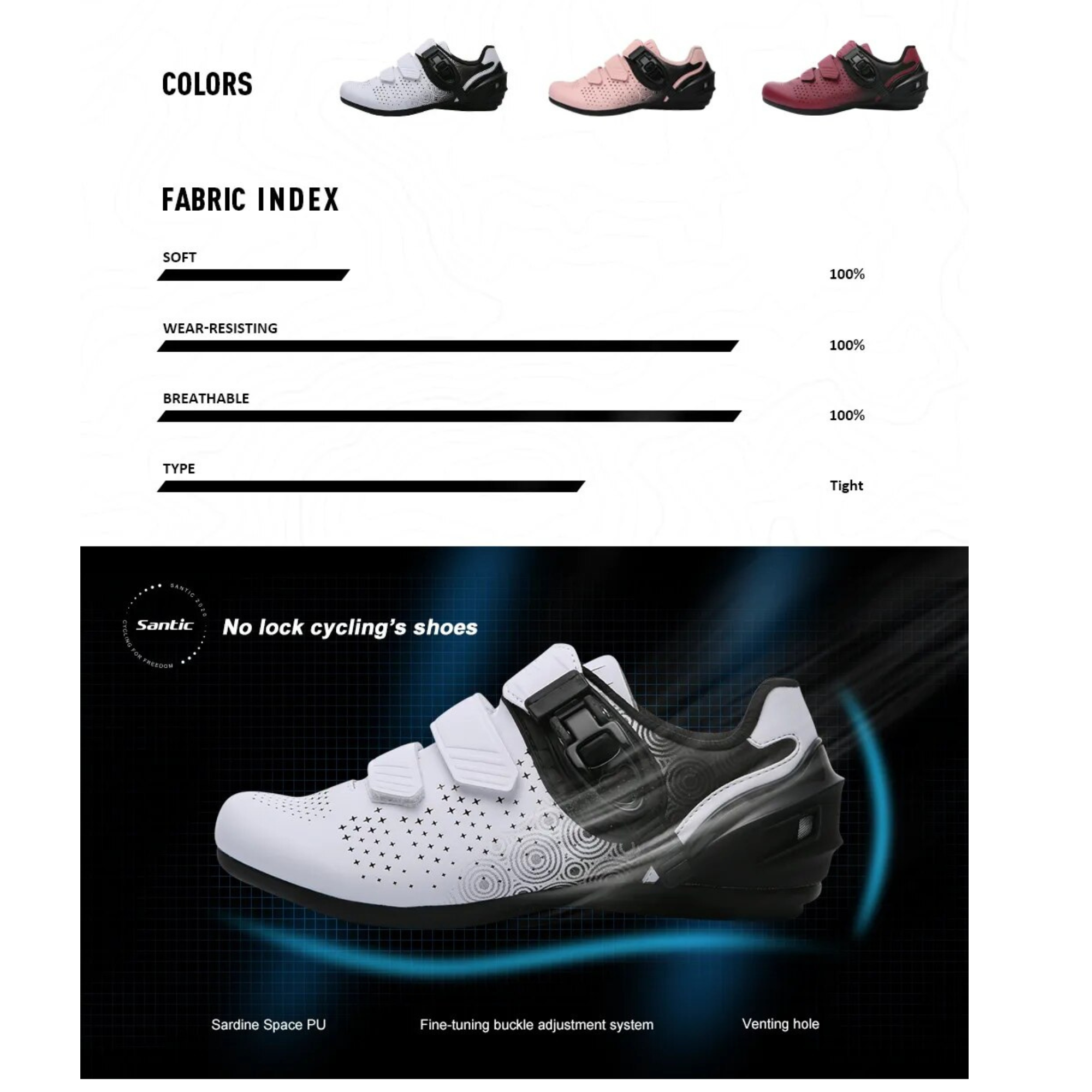 รองเท้าปั่นจักรยานแบบลำลองผู้หญิง SANTIC LS20014