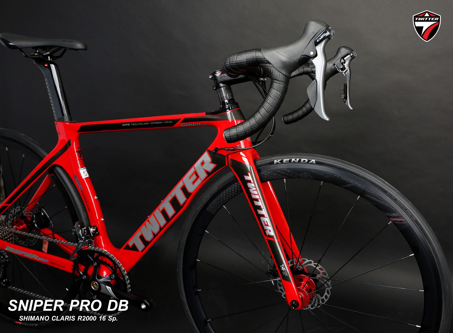 จักรยานเสือหมอบเฟรมคาร์บอน ดิสก์เบรคTWITER รุ่น Sniper PRO DB