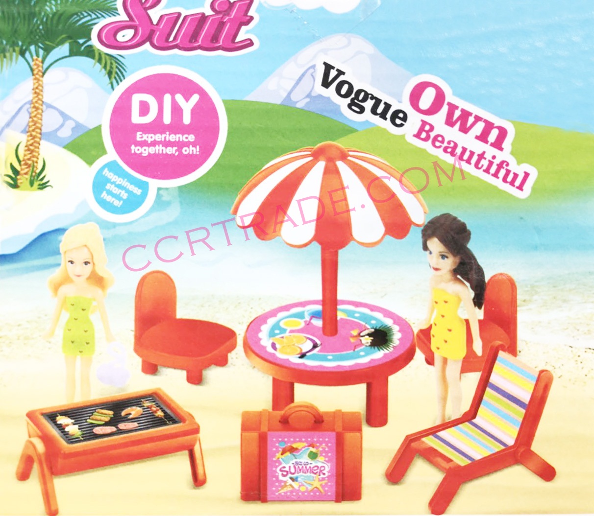 บาร์บี้แต่งตัวปาร์ตี้ชายหาดกล่อง 27.5 ซม.(1x3)