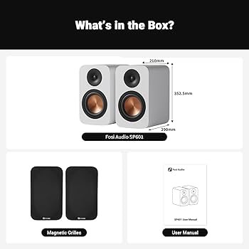 Fosi Audio SP601 ลำโพง Bookshelf Speakers แบบ 2 ทาง สำหรับโฮมเธียเตอร์,คอมพิวเตอร์ตั้งโต๊ะ ประกันศูนย์ไทย