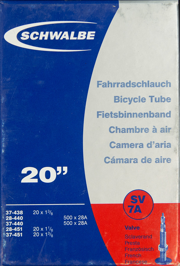 ยางใน Schwalbe 20x1 1/8-1 3/8 (451) SV7A จุ๊บเล็ก