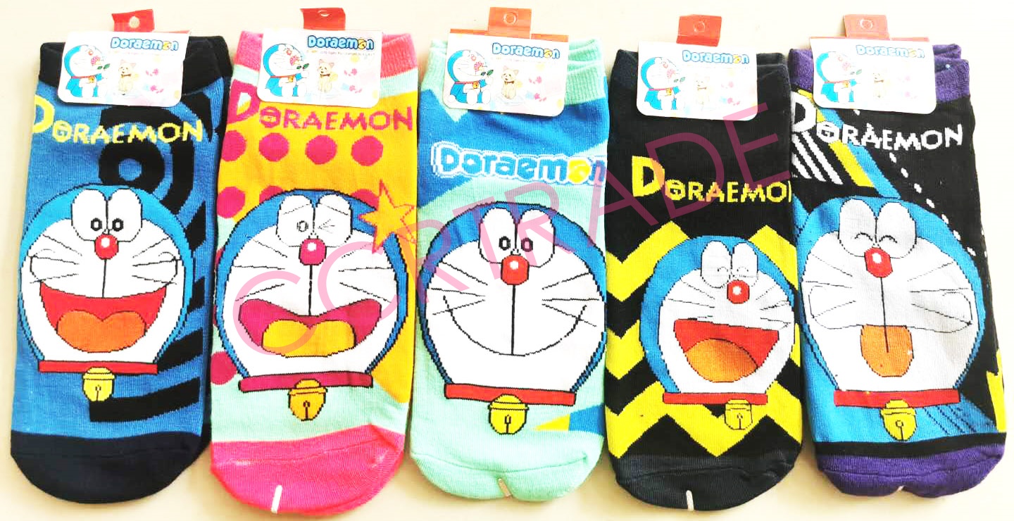 ถุงเท้าโดเรม่อนหน้าตรง SET-3(ลิขสิทธิ์แท้) Free size