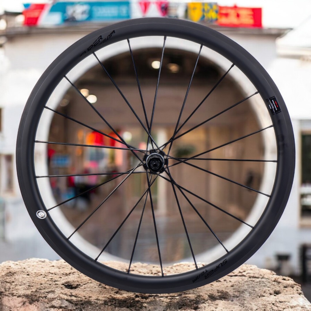 Superteam 38mm Matte Carbon Wheelset 700C ขอบงัด 25 mm ดุม Superteam QR โม่ Shimano