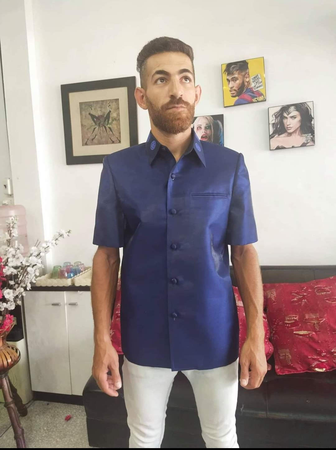 #เสื้อสูทชายลายสีกรมท่า #เสื้อสูทชายไหมิตาลี #สูทผ้าไทยชาย #ซาฟารีผ้าไทยชาย #สูทผ้าไหม, #สูทผ้าไทย #ซาฟารีชาย