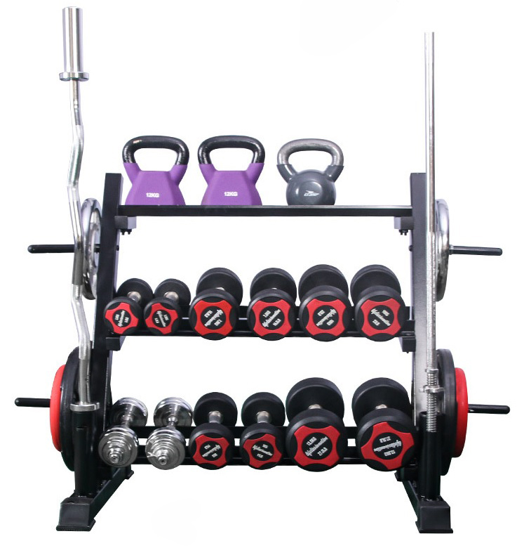 Rack Dumbell ชั้นวางดัมเบล และวางเคทเทิลเบล ช่องเก็บบาร์เบล