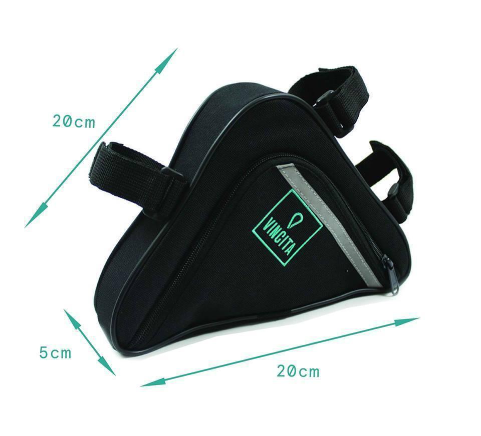 VINCITA B021 กระเป๋าใต้เฟรมสามเหลี่ยม Black