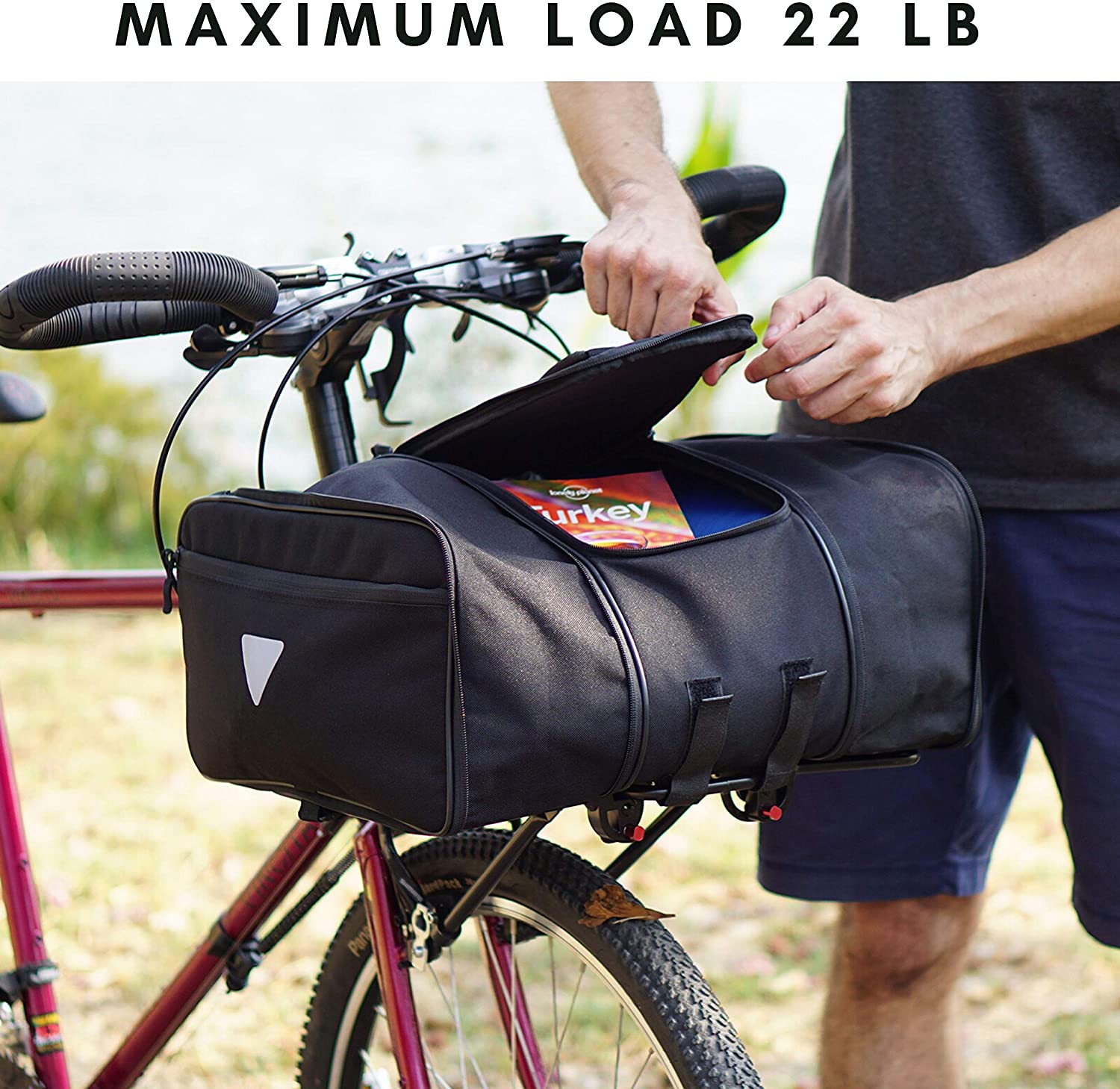 ตะแกรงหน้าจักรยานรุ่นขยายได้สีดำ VINCITA C054-BL