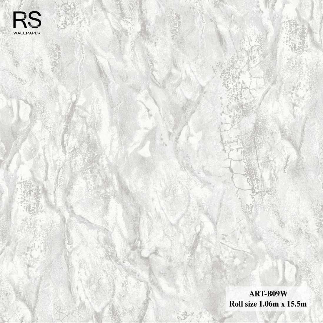 วอลเปเปอร์ ลายหินอ่อนสีขาวเทา ART-B09W