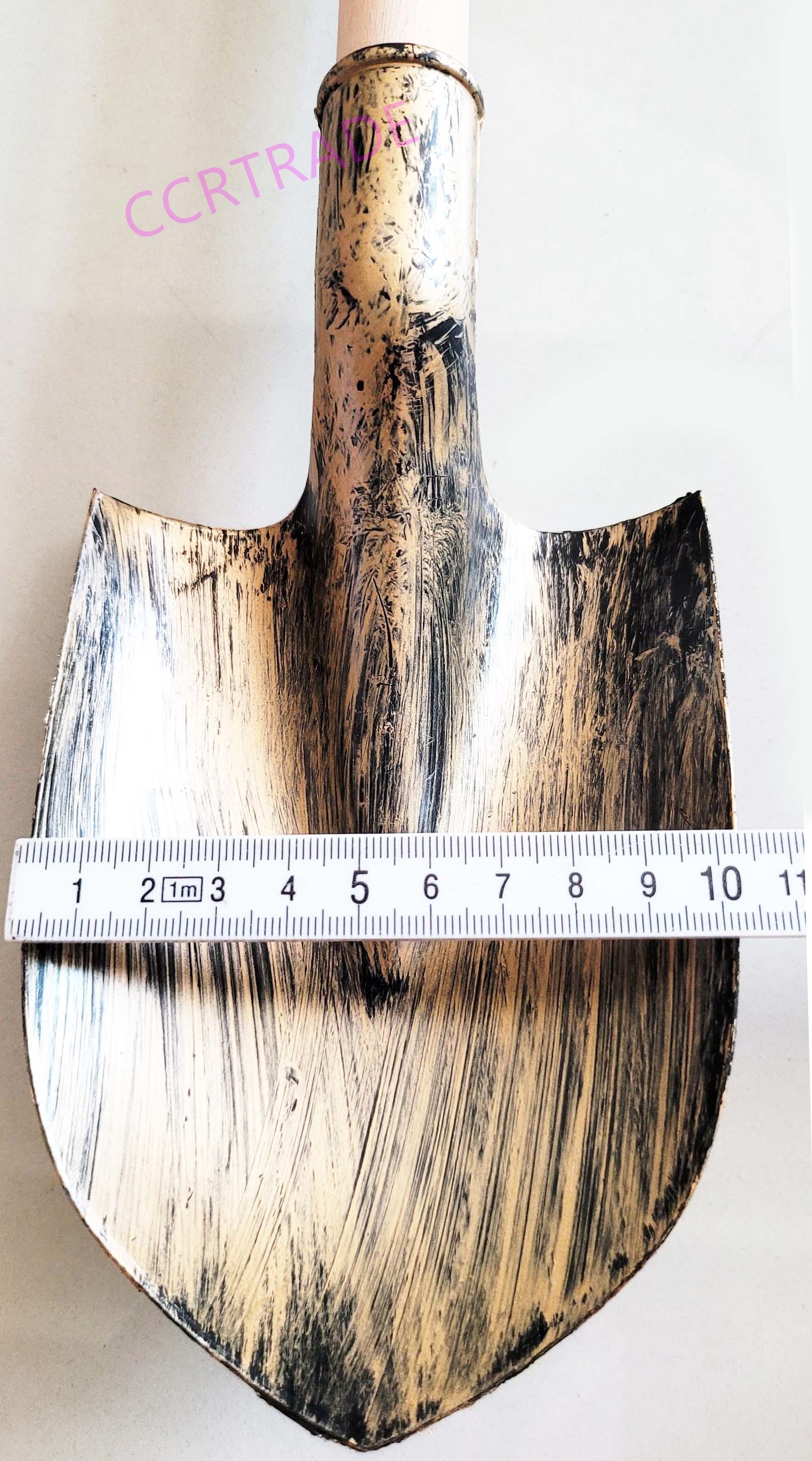 พลั่วเงินทอง ด้ามไม้แท้ 52.5 ซม.