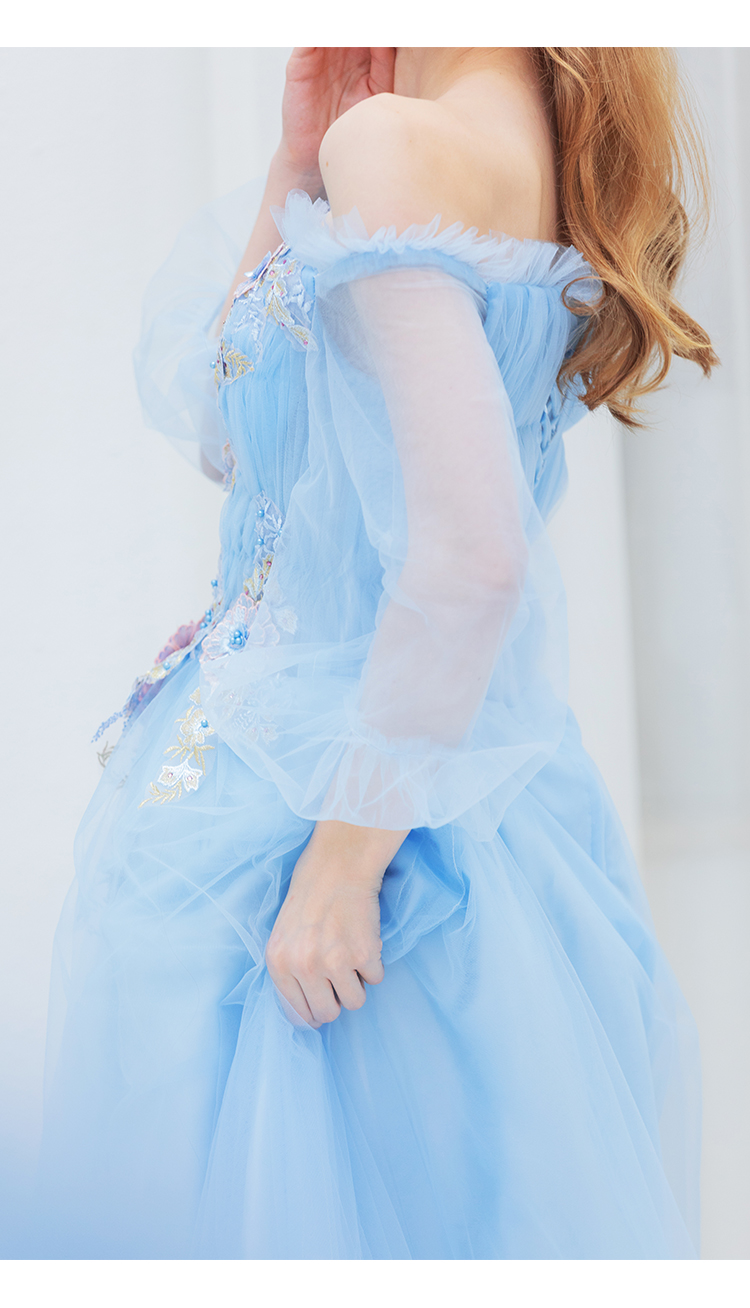 ชุดราตรีสีฟ้า