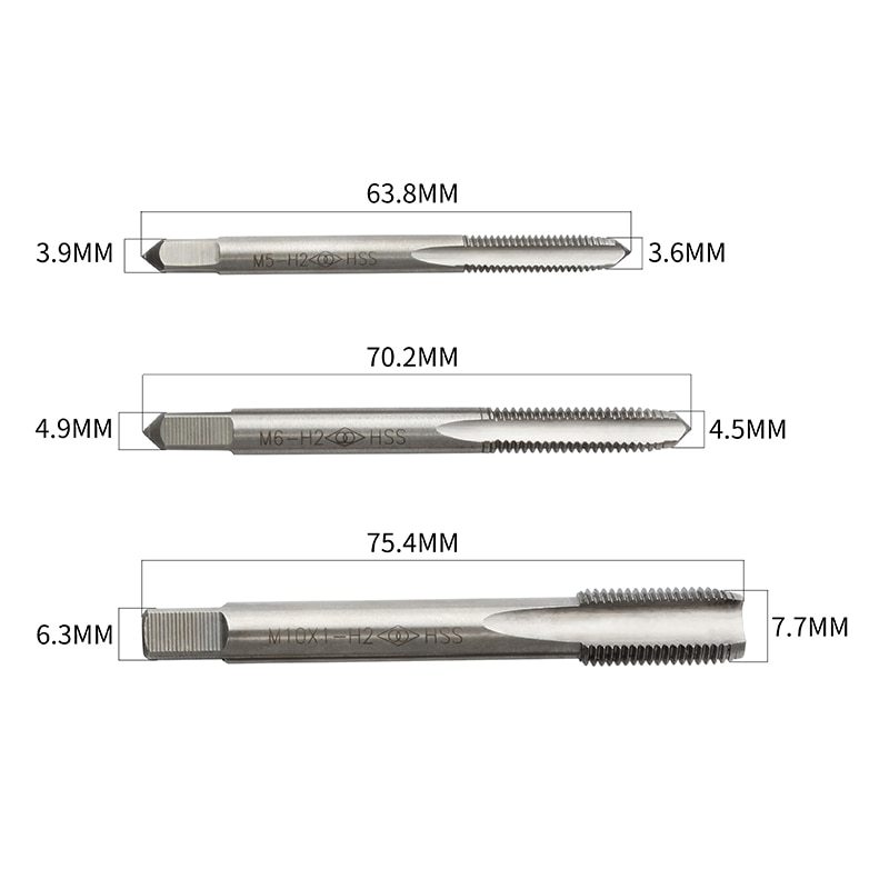 ดอกต๊าฟเกลียวสำหรับงานจักรยาน ขนาด M5 M6 M10 MUQZI Bicycle Screw Tap