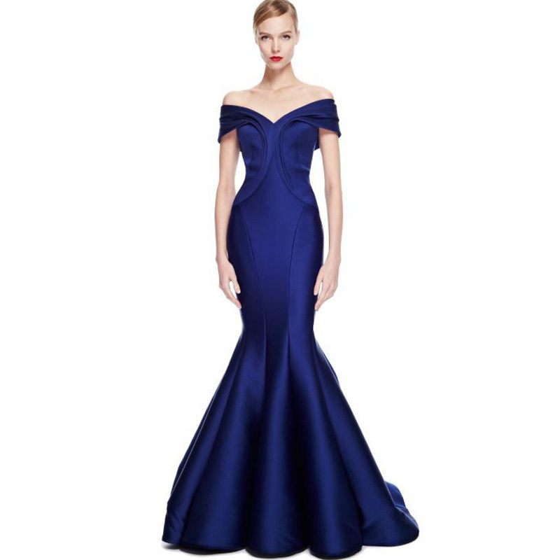 PW449- **พรีออเดอร์มี 4 สี สีน้ำเงินกรมท่า น้ำเงินสด แดงและสีเขียวสด**ชุดเดรสสีน้ำเงินหางปลา ชุดถ่ายพรีเวดดิ้ง (prewedding dress) & ชุดแต่งงานแฟนซี (Fancy wedding dress) "ธีมสีน้ำเงิน"