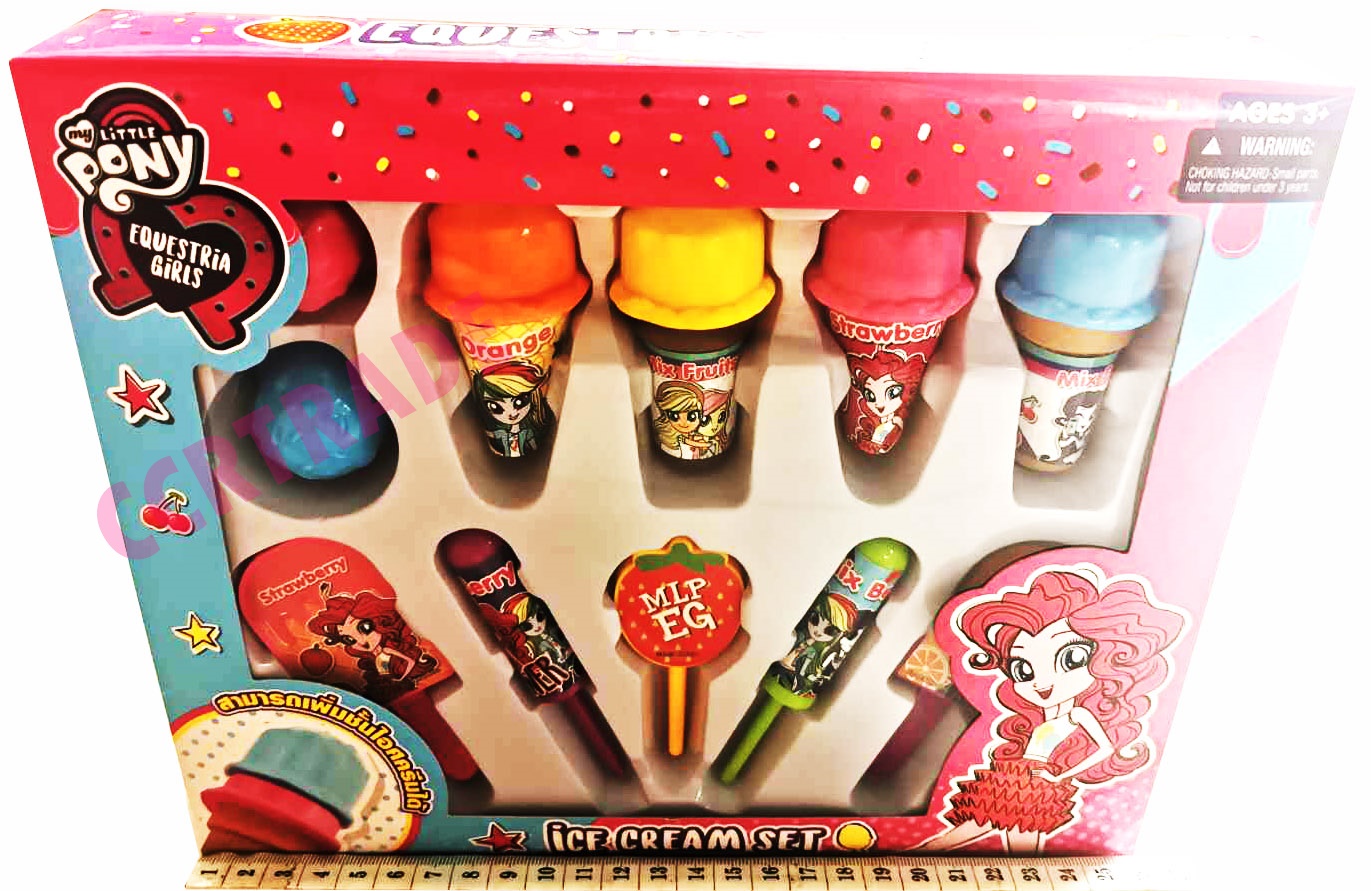 เซ็ทไอศครีมโพนี่ 15 ชิ้นกล่องใหญ่ 21.5x26 ซม.(ลิขสิทธิ์แท้)(1x3)